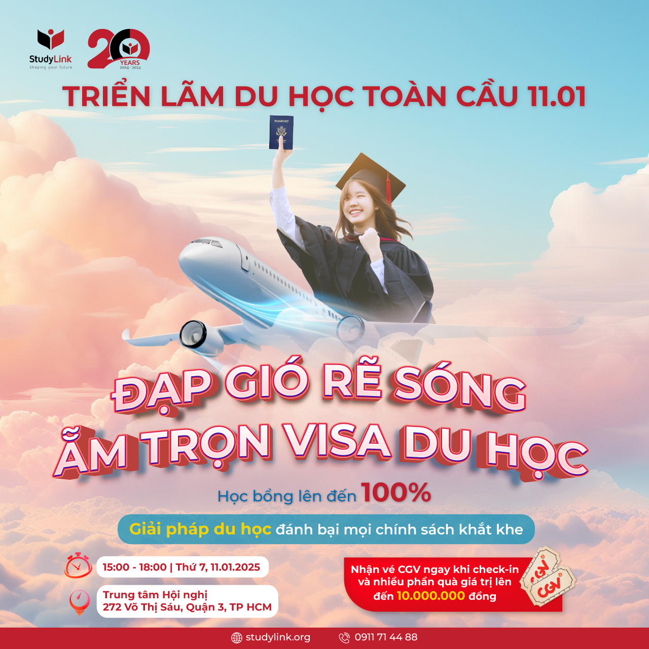 Triển lãm Du học Toàn cầu 2025 - "Đạp Gió Rẽ Sóng - Ẵm Trọn Visa Du Học"