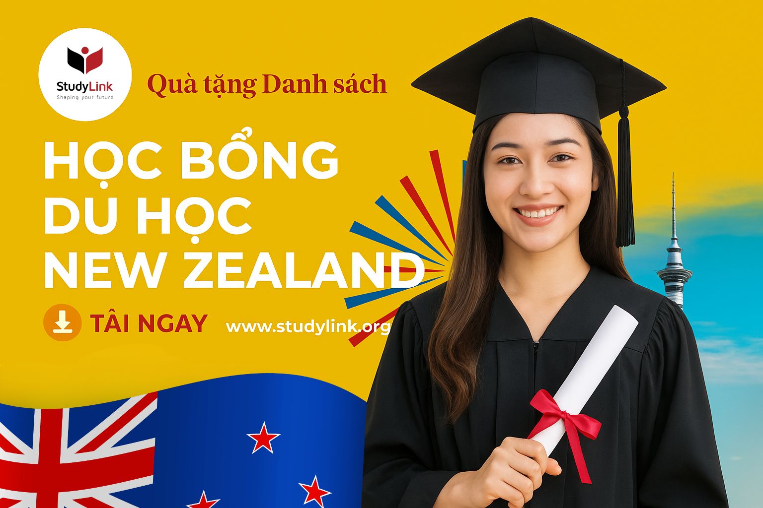QUÀ TẶNG DANH SÁCH HỌC BỔNG DU HỌC NEW ZEALAND